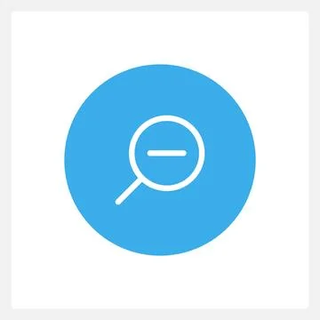 Active zoom out button UI element template Illustrazione stock