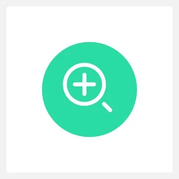 Active zoom plus button UI element template Stock Illustration