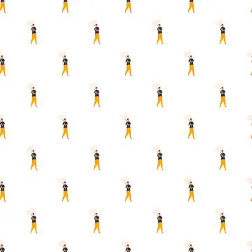 Activist holding protest sign repeating seamless pattern Stock Illustration