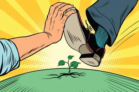 Activist to protect nature Illustrazione stock