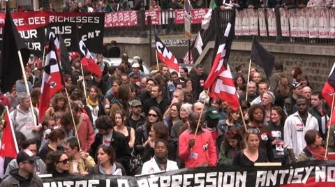 Activist Protest march Stock Footage 8510423