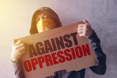 Activist protesting against oppression Foto stock