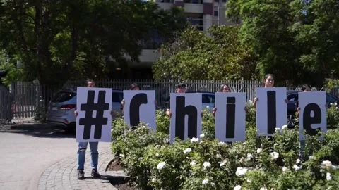Activists call on Parliament to pass fire law for an "ash-free Chile", SANTIAGO  Stock-Footage 327689857