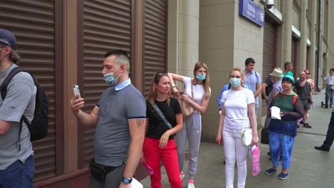 Activists submit petitions to the reception Video stock 134697210