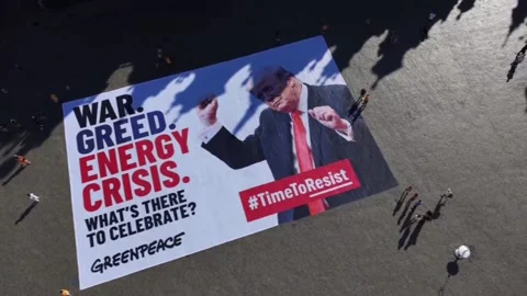 Activists target US anniversary event in Belgium, Belgium, BE - 28 Jun 2026 스톡 동영상 337817346