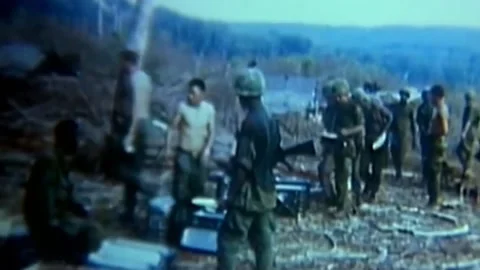 ACTIVITIES OF THE 1ST INFANTRY DIVISION, SOUTH VIETNAM 052 (1) Stock Footage 237366366