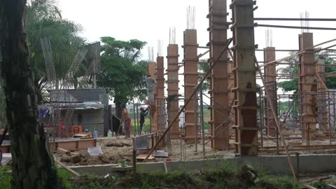 The activities of construction workers Vídeos de archivo 231256953