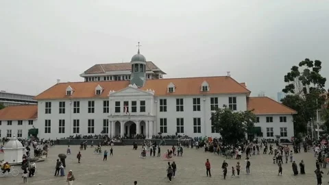 Activities at old Batavia Stock Footage 260538343