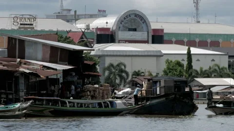 Activities in old traditional dock of logistics supply Stock Footage 132601840