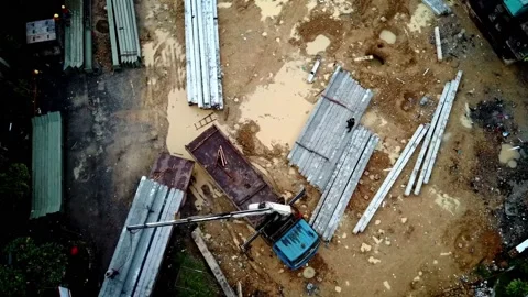 Activities at the project site Video stock 222501409