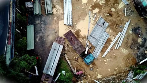 Activities at the project site Video stock 222503112