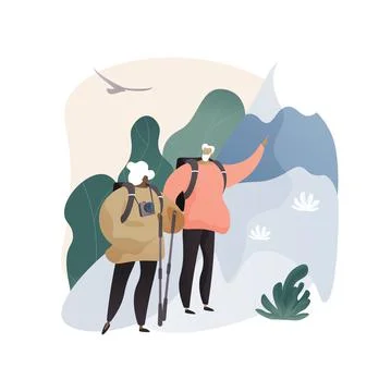 Activities for seniors abstract concept vector illustration. 스톡 일러스트