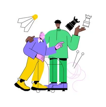 Activities for seniors abstract concept vector illustration. Stock Illustration