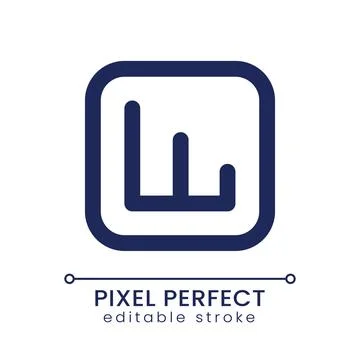 Activity analytics pixel perfect linear ui icon Illustrazione stock