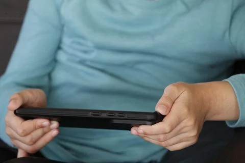 Activity and use of mobile devices in children Stock Photos