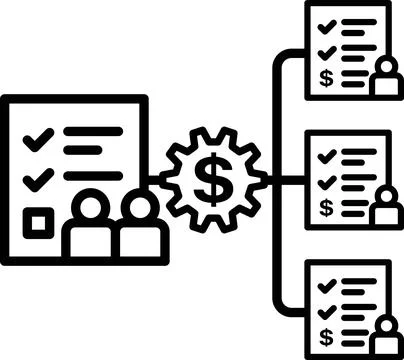 Activity based cost icon vector Stock Illustration