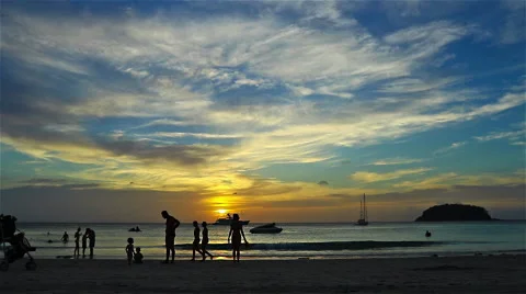 Activity on the beach Video stock 66243432