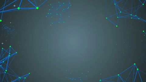 Activity of blue structures in different corners of the screen. Blue background Stock Footage 87701020