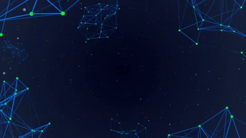 Activity of blue structures in different corners of the screen. Dark blue Video stock 87701098