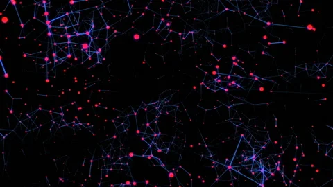 Activity of blue structures transmitting signals in different corners of the Stock Footage 87701681