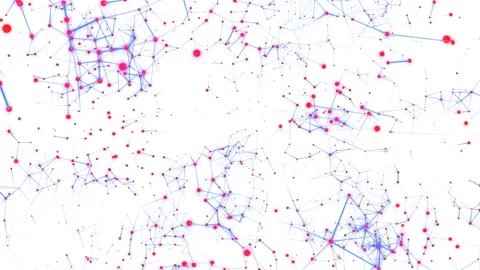 Activity of blue structures transmitting signals in different corners of the Stock Footage 87701830