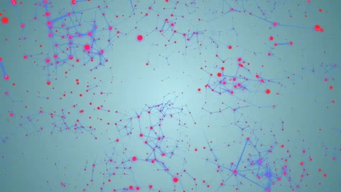 Activity of blue structures transmitting signals in different corners of the Stock Footage 87702068