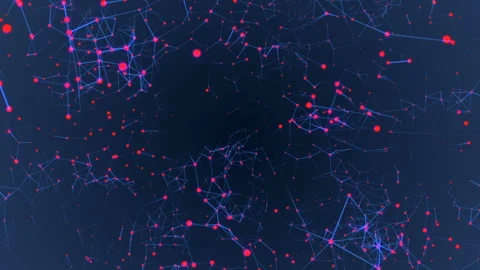 Activity of blue structures transmitting signals in different corners of the Stock Footage 87702166