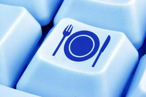 Activity board chinaware closeup data email eat Foto stock