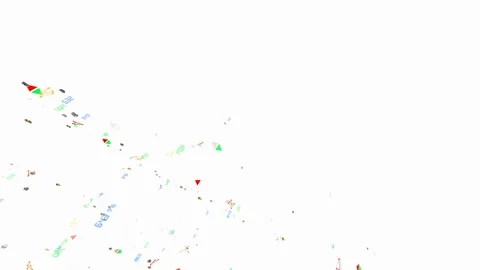 Activity at the bottom left of the screen. the movement of economic particles Stock Footage 87210428