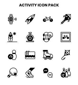 Activity DuoTone Graphics Icons Pack Stock Illustration