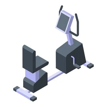 Activity exercise bike icon, isometric style Stock Illustration