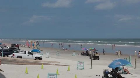 Activity on a Florida Beach Stock Footage 40516467