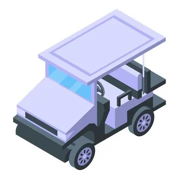 Activity golf cart icon, isometric style Stock Illustration
