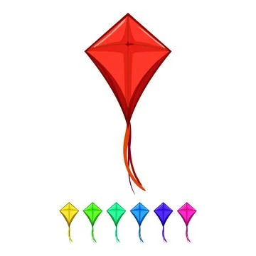 Activity kite sky cartoon vector graphic Stock Illustration