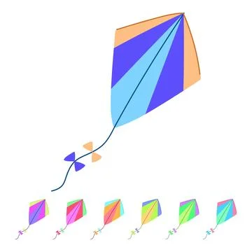 Activity kite vector cartoon graphic Stock Illustration