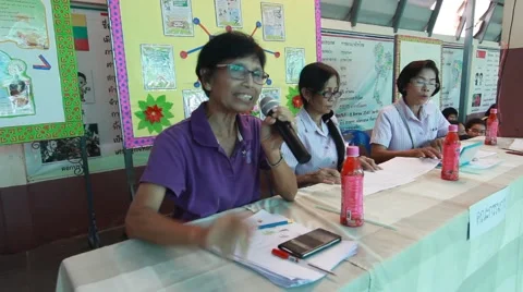 Activity of primary school education. student present Paper Mache. Stock Footage 67402202