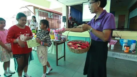 Activity of primary school education. student present Paper Mache. Stock-Footage 67402528