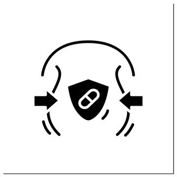 Activity probiotics glyph icon Stock Illustration