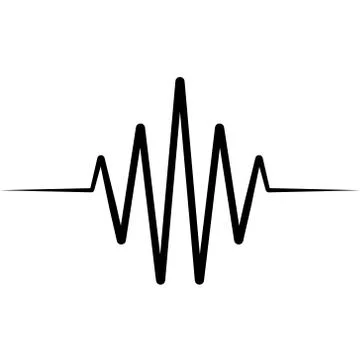 Activity splash icon wave logo, vector heartbeat heart rate icon, audio sound Stock Illustration