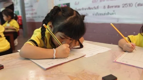 Activity of teaching kindergarten. Kindergarten students are learning. Stock Footage 72167170