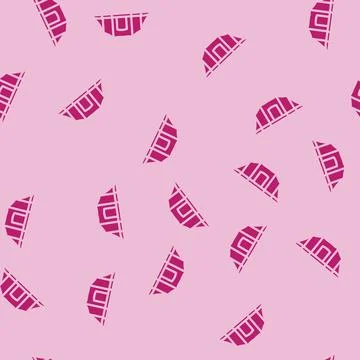 Activity tent vacation glyph vector seamless pattern Stock Illustration