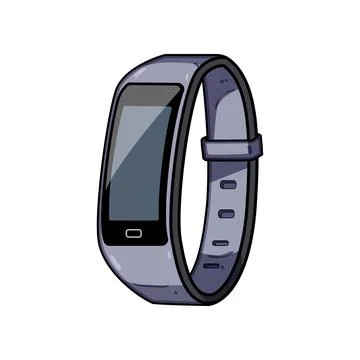 Activity tracker wristband measuring biometric health data Ilustración de archivo
