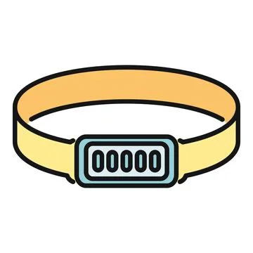 Activity tracker wristband showing a step counter display Illustrazione stock