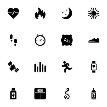 Activity Tracking icon - Expand to any size - Change to any colour. Perfect F Ilustração Stock