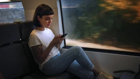 Activity in train Stock-Footage 80303186