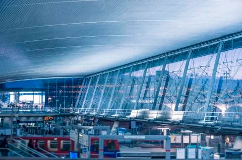 Activity at train station Stock Photos