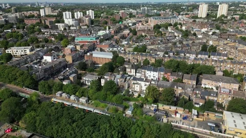 Acton High Street Stock Footage 261350734