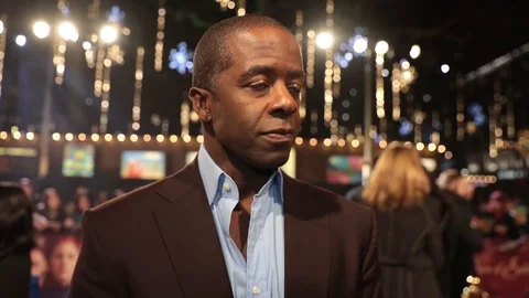 Actor Adrian Lester attends the premiere of 'Mary Queen of Scots' movie - 2018 Stock Footage 102363564