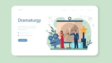 Actor and actress concept. Idea of creative people and profession. Stock Illustration