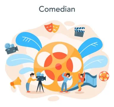 Actor and actress concept. Idea of creative people and profession Stock Illustration